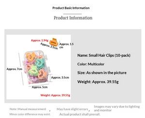 Stylische Kinder Mini Kunststoff & Acryl Haarspangen Set mit Schleifendesign Buntes Cartoon-Großpack - Product Image 6