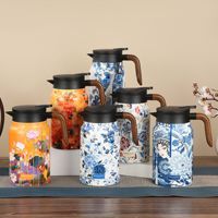 Bouilloire isotherme à double paroi en acier inoxydable de grande capacité 1,5 L, personnalisée, pour café et thé