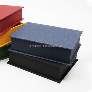 High Quality Custom Luxury Rich Colored Linen Fabric Magnetic Book-Shape Paper <strong>Collection</strong> Decorative Story Storage Book <strong>Box</strong> - Product Image 3