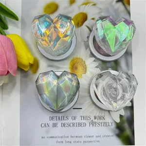 Soporte Universal para Teléfono con Diseño de Corazón Láser, Agarre para <span class=keywords><strong>iPhone</strong></span> y Samsung, Soporte para Tablet - Product Image 1