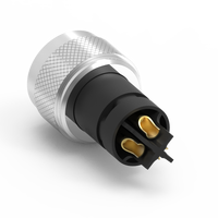 Connecteur Électrique Automobile Moulé Codé S M12 Nian-Yeong WP-04F2-250-11, Prise Femelle, Étanche IP67, 630V 12A