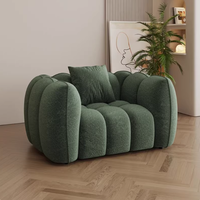 Canapé-lit en forme de citrouille à une place, nouveau style, en gros, avec rembourrage en éponge et tissu pour salons, appartements et hôtels