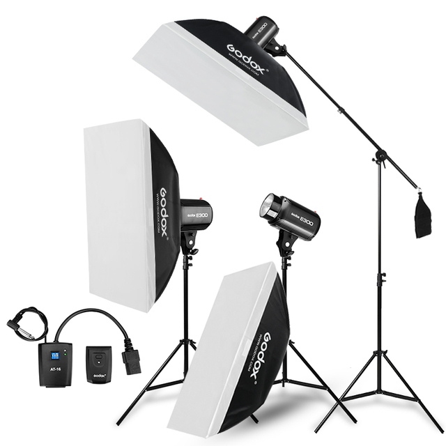 900Ws Godox Strobe Studio Flash Light Kit 900W - Photographic Lighting - Strobes, Light Stands, Triggers, Soft Box,Boom Arm