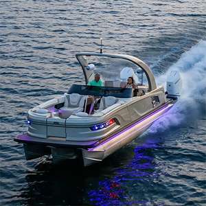 2024 <span class=keywords><strong>bateau</strong></span> ponton de fête en aluminium de luxe à <span class=keywords><strong>vendre</strong></span> Yacht familial pour la pêche Sports moteur hors-bord exécution soudée - Product Image 1