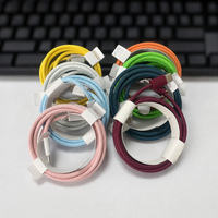 Kabel USB C ke USB C Terjalin 1m 2m 3ft 6ft PD Pengisian Cepat Transfer Data Tipe C untuk iPhone 16 15 Pro Max Samsung Android