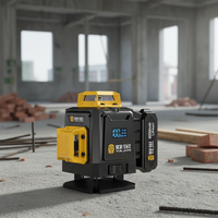 Niveau laser 3D 360° personnalisé à 16 lignes, faisceau vert, affichage numérique intelligent, auto-nivelant électronique pour applications industrielles et de bricolage (revêtements de sol)