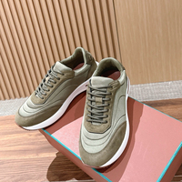 Baskets basses en cuir pour hommes, style designer vintage, color block, semelle souple, pour la marche quotidienne, rétro, printemps, maille, haute qualité
