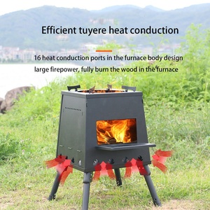 Vente en gros Poêle à <span class=keywords><strong>bois</strong></span> portable pliable en acier pour l'extérieur sans fumée - Product Image 4