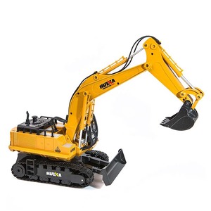 Huina 2.4G Télécommande RC en Alliage Excavatrice Bulldozer 1/16ème 12 Canaux + Chargeuse-<span class=keywords><strong>pelleteuse</strong></span> 2-en-1 Camion de Construction Portée 25m Fonction Suivez-moi - Product Image 3