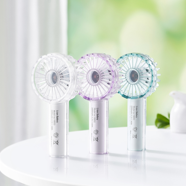 2025 New Arrival Outdoor Cute Unique Design Lightweight Flashlight Feature 3 Speed Usb Portable Rechargeable Handheld Mini Fan