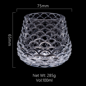 Ensemble de tasses <span class=keywords><strong>à</strong></span> thé et soucoupes en forme de cylindre <span class=keywords><strong>marocain</strong></span> classique moderne de 100ml conçu sur mesure pour un usage quotidien en <span class=keywords><strong>verre</strong></span> de <span class=keywords><strong>cristal</strong></span> - Product Image 4