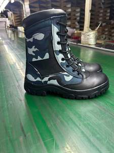 TSB100 Ceremony Full grain cow leather black tactical boots with fasten side buckle durable and long lasting training men boots - Product Image 2
