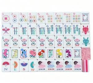 Juego de Mahjong Americano Personalizado de Acrílico Rosa, 160 Fichas, 4 Capas, Diseño Completamente Personalizado - Product Image 2