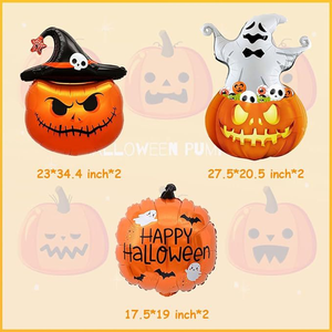 Globos de Aluminio con Forma de Calabaza y Momia, Set de Globos para Fiesta de Halloween Infantil, Decoración para Fiestas - Product Image 2