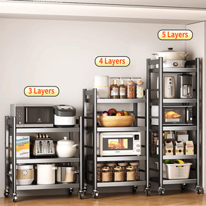 Chất lượng cao lớn nhà bếp đứng với nhiều lớp hiển thị Kệ lò vi sóng đứng lưu trữ tiện ích lưu trữ giá - Product Image 5