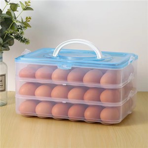 Büyük taşınabilir buzdolabı gıda yumurtaları saklama kutusu 24 yumurta tepsisi mutfak toz geçirmez kapaklı saklama kutusu - Product Image 3
