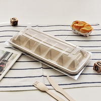 Plateau alimentaire jetable à emporter pour taco biodégradable en bagasse à 5 compartiments