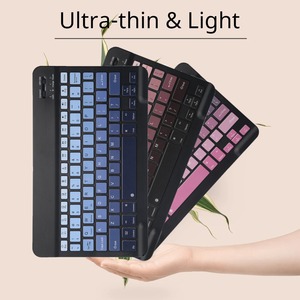 Teclado portátil ultradelgado Teclado inalámbrico Teclado Bluetooth recargable para computadora portátil Tablet Smartphone - Product Image 3