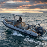 Hedia 2026 Luxe 23 pieds RIB 700 CE Europe PVC Hypalon Orca Bateau pneumatique de patrouille RIB à vendre