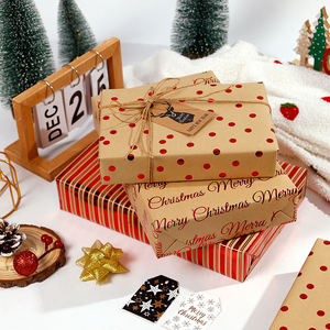 2024 Christmas Wrapping <b>Paper</b> with Hot Stamping 43*300 cm <b>Gift</b> <b>Wrap</b> <b>Paper</b> 3 Rolls a Set - Product Image 3