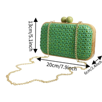Pochette en paille tressée pour femme avec bandoulière chaîne – Sac décontracté et tendance pour l'été, les soirées, la plage et les mariages