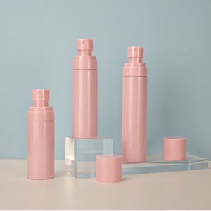 Envase Cosmético al por Mayor del Fabricante, Botella de Spray Mini Rosa de Plástico de 80ml 100ml 120ml, Botella de Lujo para Loción Corporal con Bomba - Product Image 1