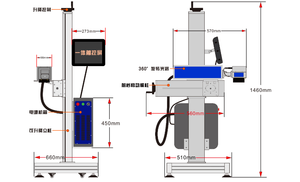 آلة طباعة ونقش بالليزر الليفي الأوتوماتيكية عبر الإنترنت بقوة 20/30/50 واط لطباعة التاريخ ورمز الدفعة على صناديق التعبئة والكابلات والأسلاك وأنابيب البولي بروبيلين والبولي إيثيلين والبي في سي - Product Image 3