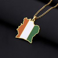 HY Collier pendentif unisexe en acier inoxydable, style sportif, avec chaîne en bambou et finition émaillée, produit transfrontalier très vendu pour la Côte d'Ivoire