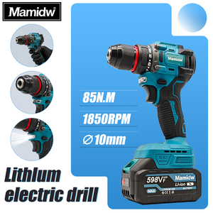 Perceuse électrique <span class=keywords><strong>sans</strong></span> <span class=keywords><strong>fil</strong></span> Mamidw 85N.M, design ergonomique, construction robuste, <span class=keywords><strong>visseuse</strong></span> <span class=keywords><strong>sans</strong></span> <span class=keywords><strong>fil</strong></span> puissante, pour batterie 18V - Product Image 1
