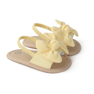Sandales d'été <span class=keywords><strong>pour</strong></span> nouveau-né fille, chaussures de princesse décontractées avec nœud mignon, antidérapantes, semelle souple, pantoufles plates <span class=keywords><strong>pour</strong></span> nourrissons de 0 à 18 mois - Product Image 5