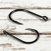 Hameçon circulaire Spinpoler 2X Strong Offset, nickel noir, fil extra-lourd forgé, 1/0-10/0, pour la pêche au thon, au groupé et aux gros poissons en eau salée
