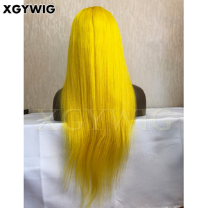 24 "capelli umani vergini 100% <span class=keywords><strong>Sexy</strong></span> lunghi 10"-30 "in Stock Pre-pizzicata naturale attaccatura dei capelli con capelli colorati di giallo parrucche in pizzo pieno - Product Image 6