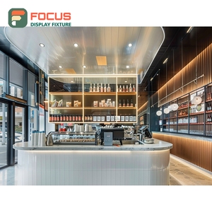 Vitrina Profesional para Cafetería con Acabado en Nogal, Mueble para Tienda Minorista, Vitrina Comercial para Cafetería - Product Image 2