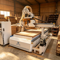 Centre CNC ATC en bois 2030, routeur CNC grand format avec magazine à 12 outils et servomoteur pour le traitement des panneaux