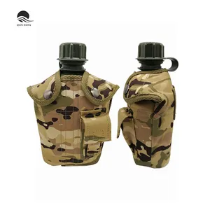 Camuflaje Logo Portable Olive Tactical Kettle Botella de agua para exteriores