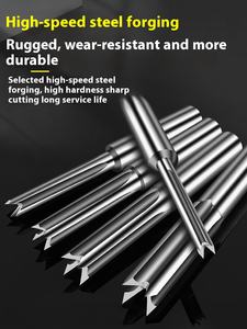 Serrure <span class=keywords><strong>de</strong></span> porte <span class=keywords><strong>en</strong></span> bois massif ouverture mortaise Tenon Cutter quatre tranchants <span class=keywords><strong>en</strong></span> alliage à dents pointues forets droits - Product Image 3