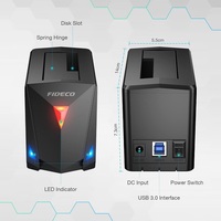 FIDECO 2.5 3.5 Sata Hdd Ssd Dock Usb 3.0 Disque Dur Station D'accueil pour Ordinateur Portable