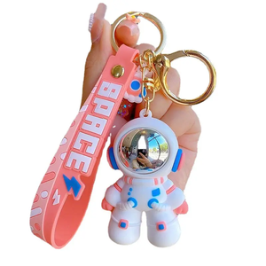 Offre Spéciale 3D PVC Kawaii personnage voiture porte-clés porte-clés sac accessoires dessin animé mignon voiture <span class=keywords><strong>astronaute</strong></span> porte-clés cadeaux promotionnels - Product Image 3