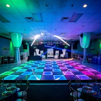 Pista de Baile LED Magnética EG, Panel de Baldosas LED 3D con Efecto Espejo Infinito para Bodas, Fiestas, Discotecas, Pista de Baile Interactiva LED