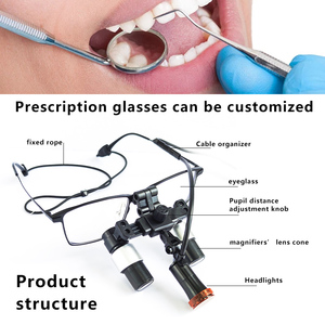 Lenti d'Ingrandimento Dentali Burite 4.0x5.0x 6.0X con Prisma Krpler, Lenti Chirurgiche Regolabili 6x PD, Occhiali Ingrandenti per Operazioni Dentali e Chirurgiche - Product Image 3