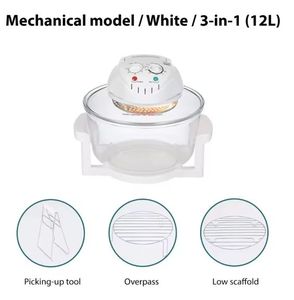 Horno Halógeno 3 en 1 de 12L, Freidora de Aire Turbo con Convección sin Aceite y Bajo en Grasa para el Hogar - Product Image 6