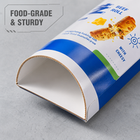 Sac d'emballage pour rouleaux de bœuf écologique et durable, pochette en papier épais et résistant à la graisse, recyclable, logo personnalisé, marque privée, faible MOQ