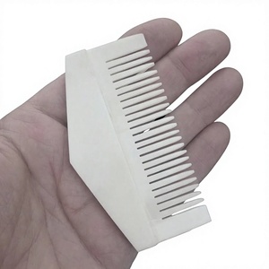 Peine para el cabello de hueso blanco, forma rectangular, diseño duradero - Product Image 1
