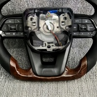 Pour Toyota RAV4 2014 Compatible avec Camry Land Cruiser Corolla Yaris pour Lexus Prado RAV4 Camry Corolla Volant en cuir