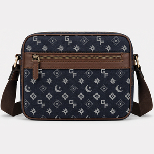 Bolso cruzado para hombre, bandolera de lona, ​​bolso bandolera informal para uso diario con bolsillo frontal, correa ajustable, bolso de viaje - Product Image 2
