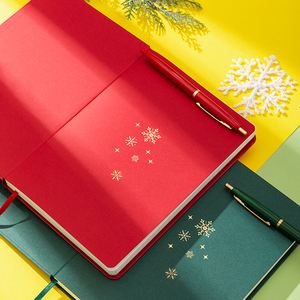 Papeterie en papier kraft pour cartes, coffret cadeau de noël, nouvel an, écriture, boîte avec Clips pour stylos et objets de notes, papier à aluminium doré - Product Image 5