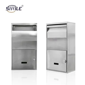 <span class=keywords><strong>SMILE</strong></span> Paquete de entrega de paquetes grandes Caja de entrega de correo a domicilio Caja de entrega de metal segura Caja de paquetes con bloqueo al aire libre - Product Image 1