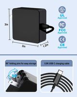 Adaptateur Secteur USB-C 65W pour Ordinateur Portable MacBook Dell Latitude Lenovo Huawei MateBook HP Spectre Acer Chromebook Chargeur Mural Rapide PD