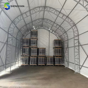 Tente de stockage industrielle robuste, abri <span class=keywords><strong>d</strong></span>ôme portable, auvent <span class=keywords><strong>d</strong></span>'<span class=keywords><strong>atelier</strong></span> à double treillis pour entrepôt, structure en aluminium - Product Image 2