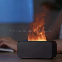 Humidificateur d'air électrique à lumière LED USB 120ml Diffuseur d'huile essentielle de flamme de feu Humidificateur de brume fraîche de bureau Diffuseur d'arôme